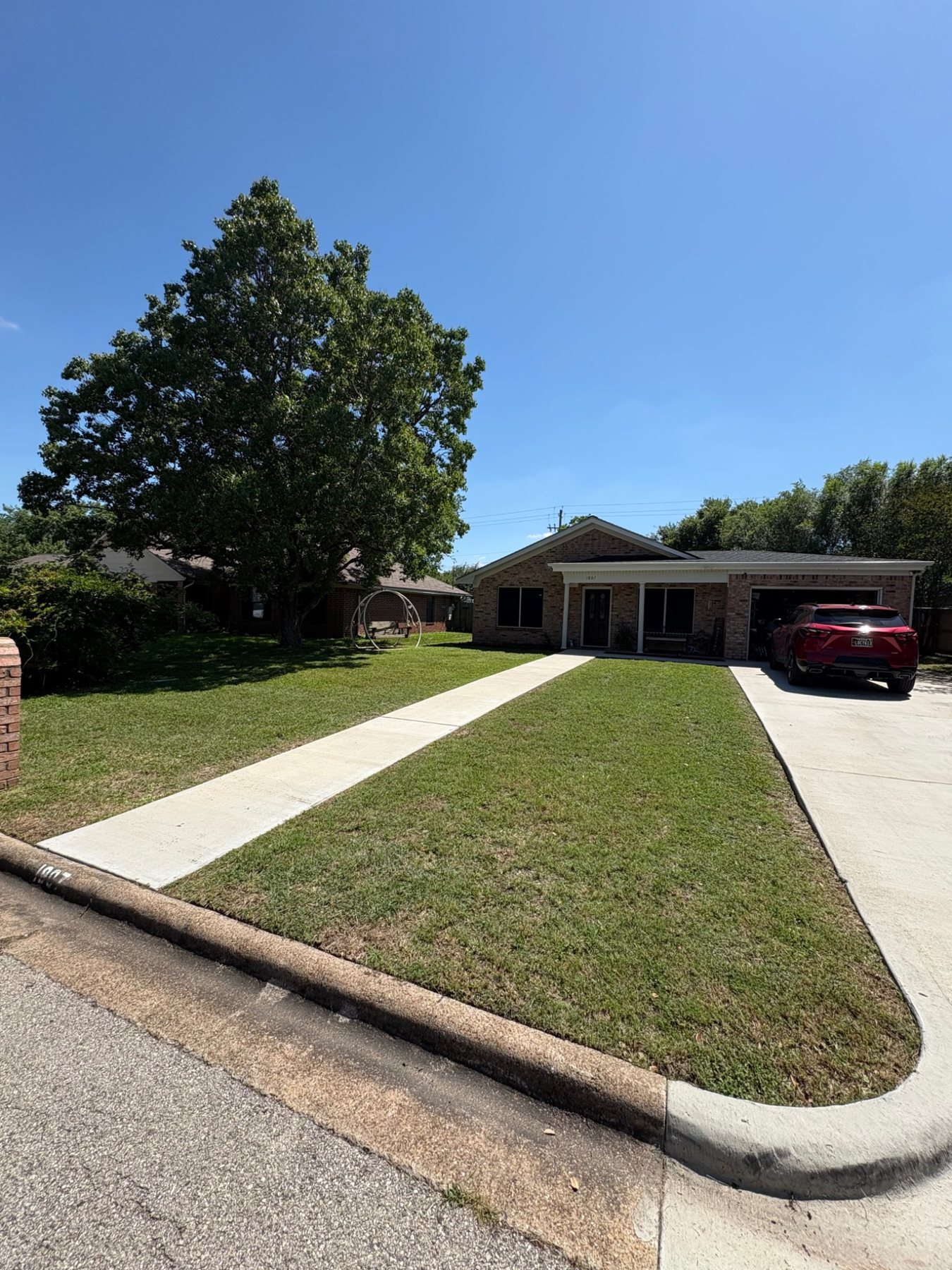Front yard enhancement and mowing service